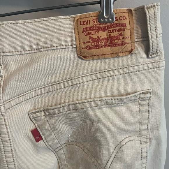 Levi’s 550 light beige relaxed fit boot cut jeans size 12 neutral - Picture 2 of 5